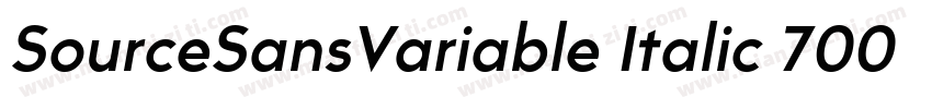 SourceSansVariable Italic 700 字体转换